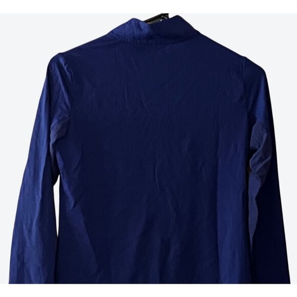 Ibkul Womens Extra Small Long Sleeve 1/4 Zip UPF 50 Vented Royal Blue Golf Top - Picture 5 of 7
